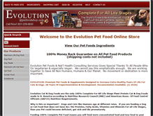 Tablet Screenshot of evolutiondietstore.com